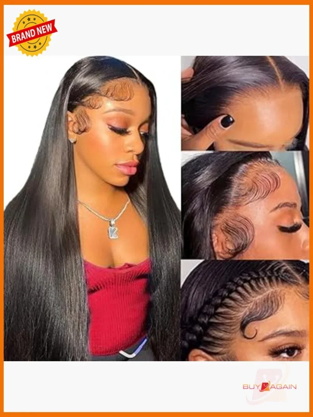 13x6 HD Lace Front Wig Straight Human Hair 200% Density Brazilian Virgin Hair